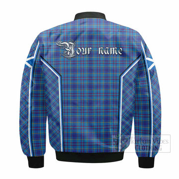 Mercer Tartan Crest Bomber Jacket Scotland Coat of Arm Flag Style