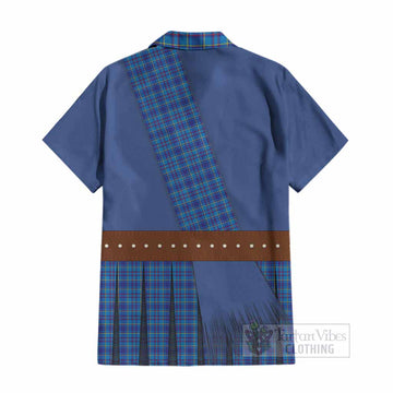 Mercer Tartan Crest Cotton Hawaiian Shirt Kilt Costume Style