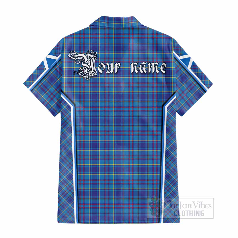 Mercer Tartan Crest Cotton Hawaiian Shirt Scotland Coat of Arm Flag Style - Tartan Vibes Clothing