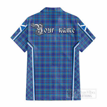 Mercer Tartan Crest Cotton Hawaiian Shirt Scotland Coat of Arm Flag Style - Tartan Vibes Clothing