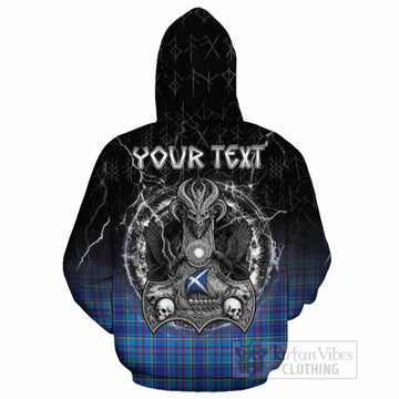 Mercer Tartan Crest Cotton Hoodie Celtic Odin's Raven Legacy
