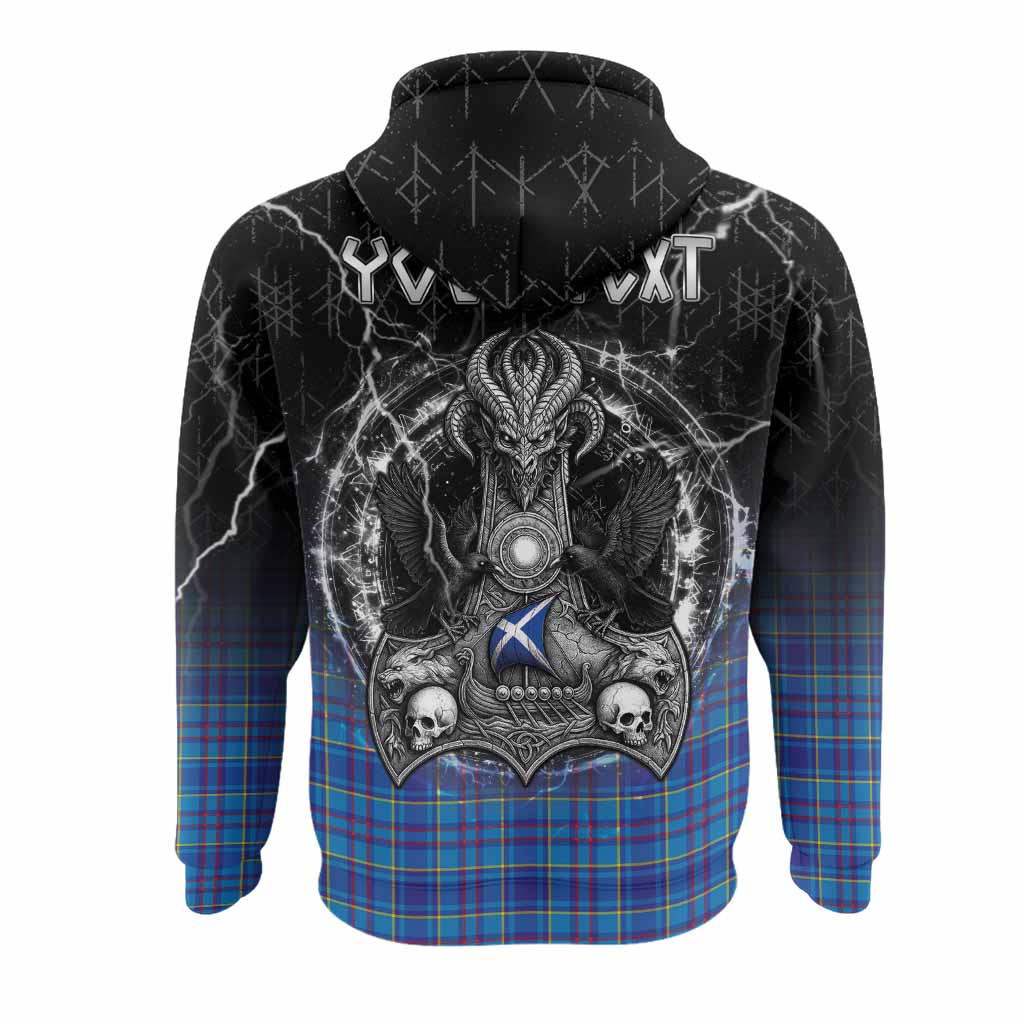 Mercer Tartan Crest Hoodie Celtic Odin's Raven Legacy