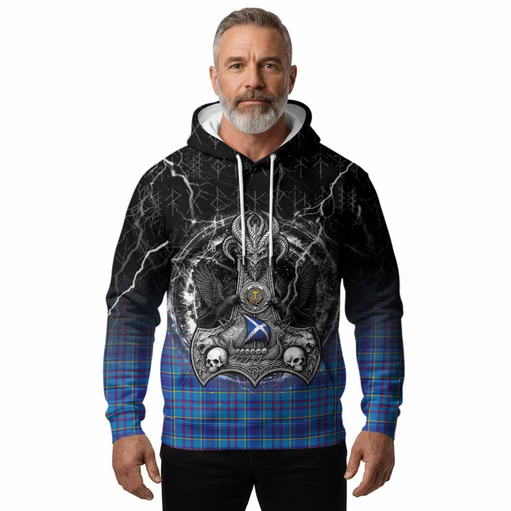 Mercer Tartan Crest Hoodie Celtic Odin's Raven Legacy