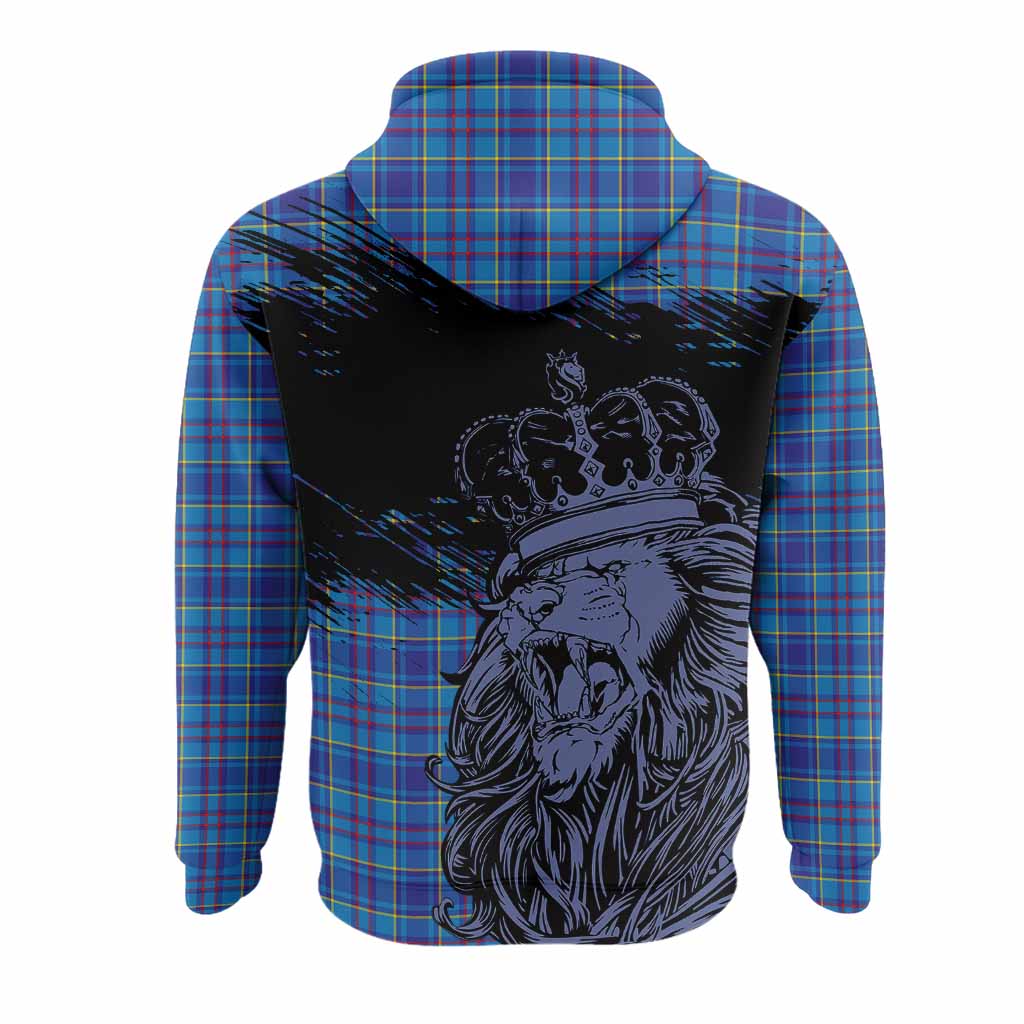 Mercer Tartan Crest Hoodie Crowned Lion Heritage Style