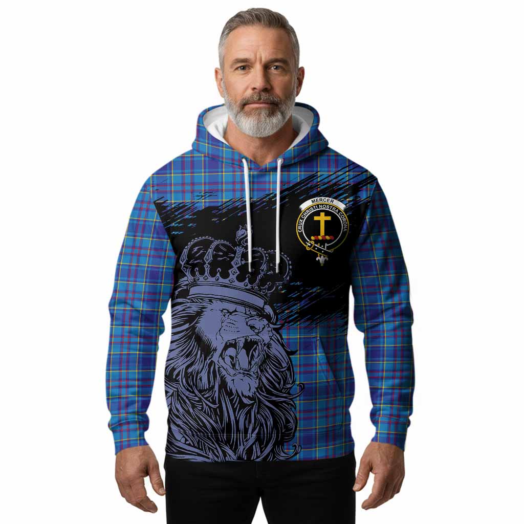 Mercer Tartan Crest Hoodie Crowned Lion Heritage Style