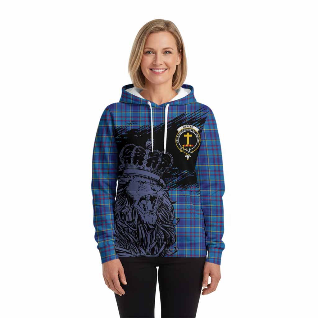 Mercer Tartan Crest Hoodie Crowned Lion Heritage Style