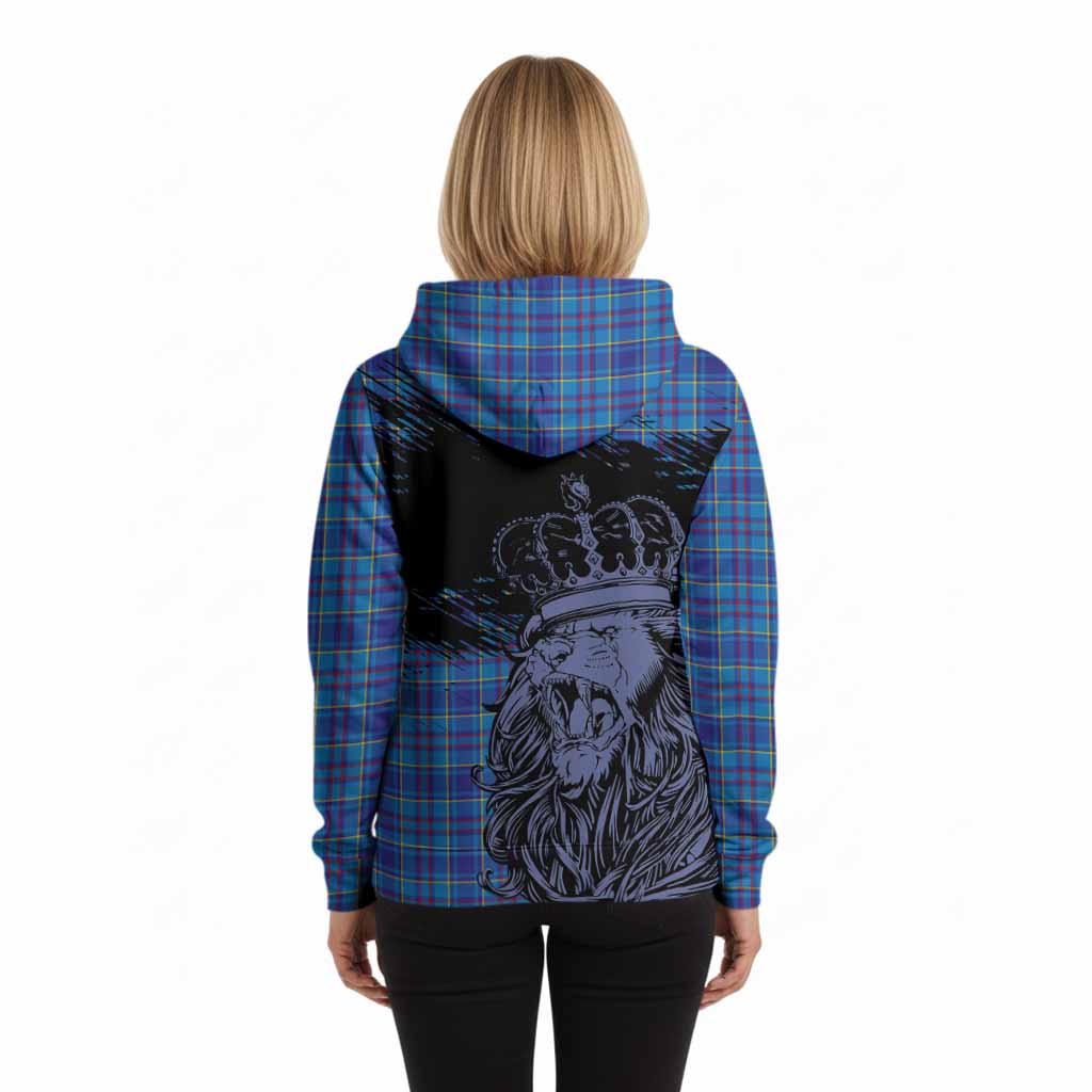 Mercer Tartan Crest Hoodie Crowned Lion Heritage Style