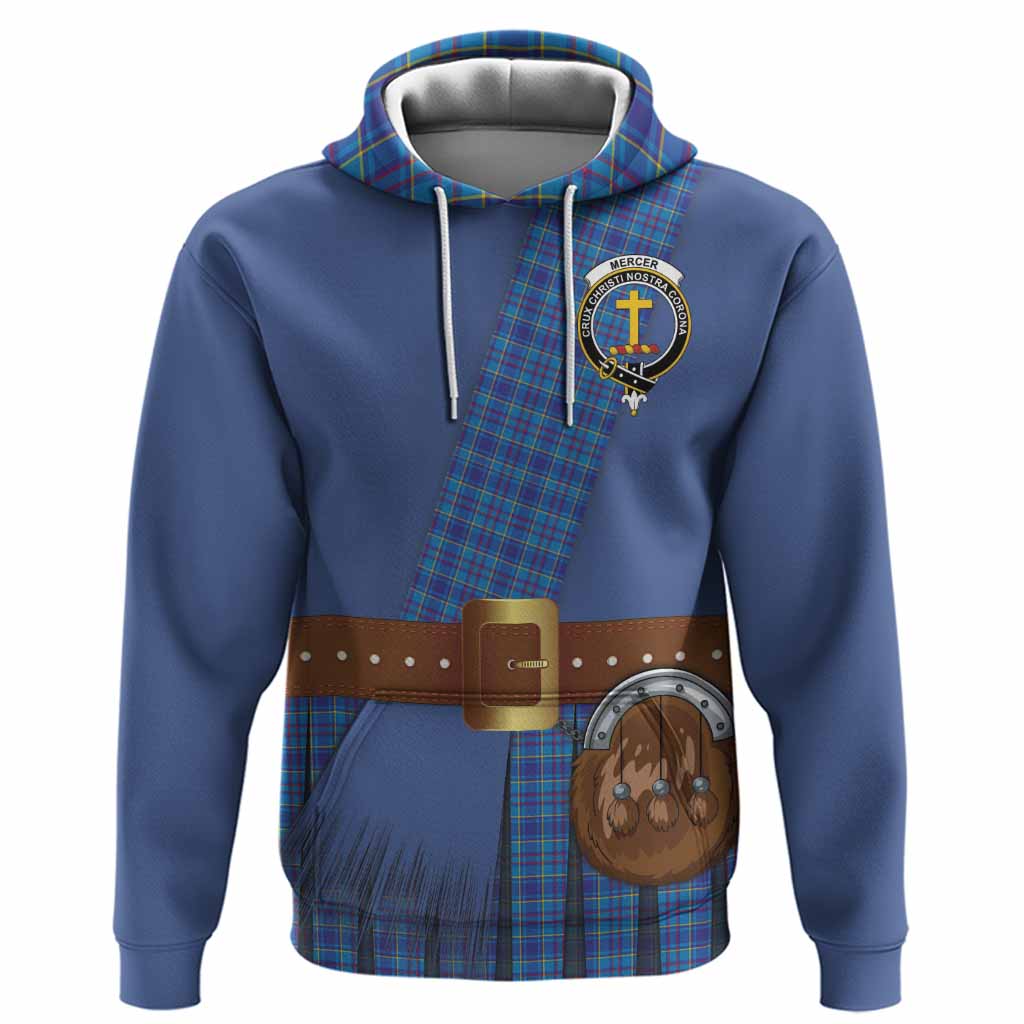 Mercer Tartan Crest Hoodie Kilt Costume Style
