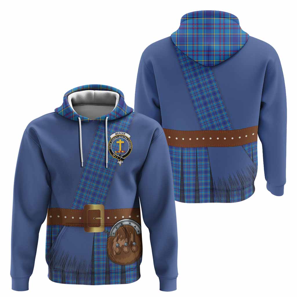 Mercer Tartan Crest Hoodie Kilt Costume Style
