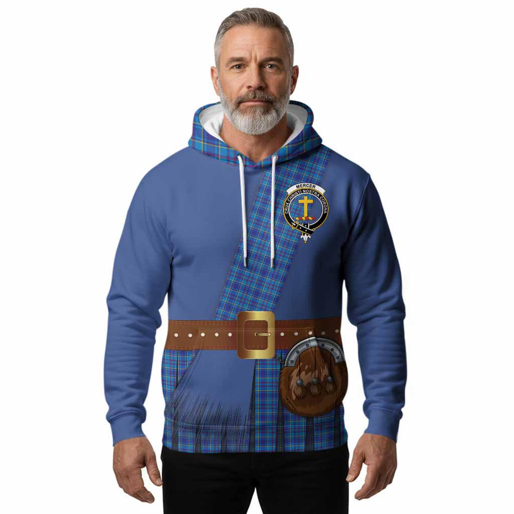 Mercer Tartan Crest Hoodie Kilt Costume Style