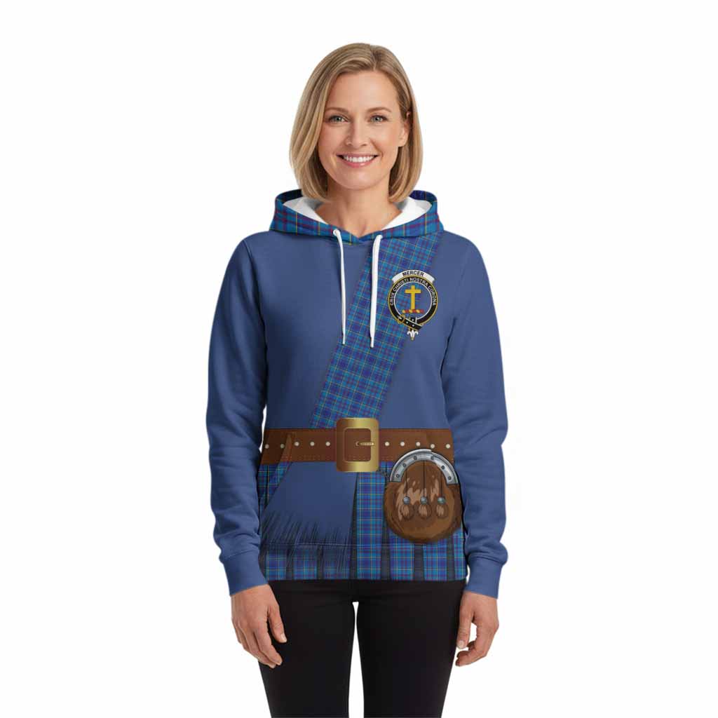Mercer Tartan Crest Hoodie Kilt Costume Style