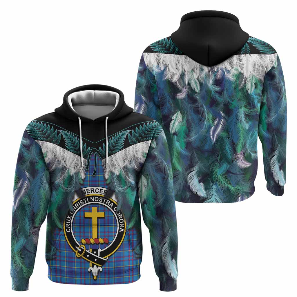 Mercer Tartan Crest Hoodie New Zealand Maori Korowai Cloak