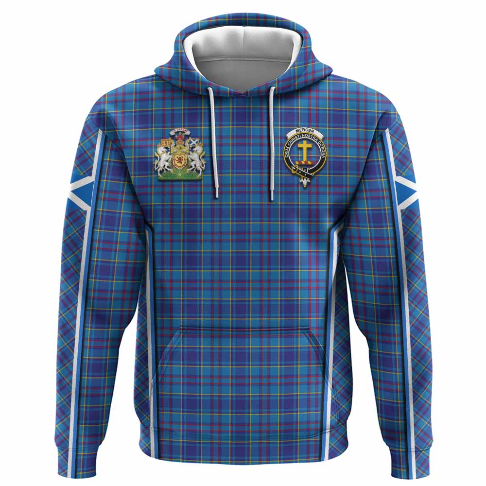 Mercer Tartan Crest Hoodie Scotland Coat of Arm Flag Style - Tartan Vibes Clothing