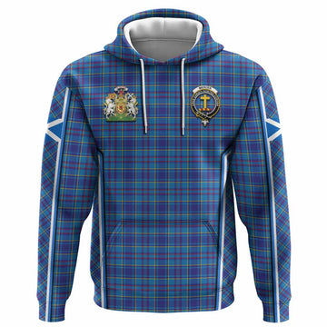 Mercer Tartan Crest Hoodie Scotland Coat of Arm Flag Style - Tartan Vibes Clothing