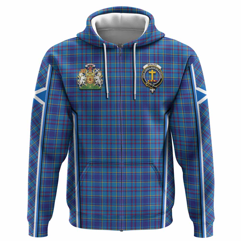 Mercer Tartan Crest Hoodie Scotland Coat of Arm Flag Style - Tartan Vibes Clothing