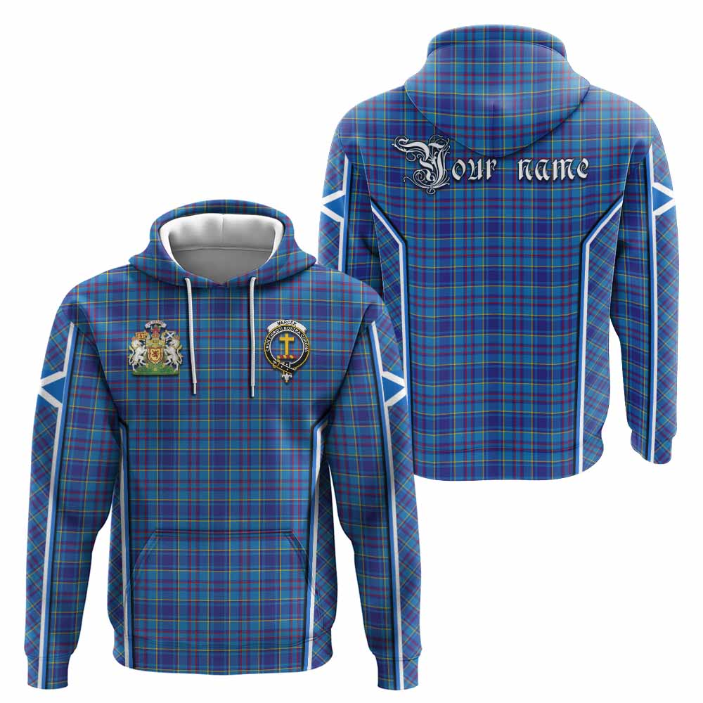 Mercer Tartan Crest Hoodie Scotland Coat of Arm Flag Style - Tartan Vibes Clothing
