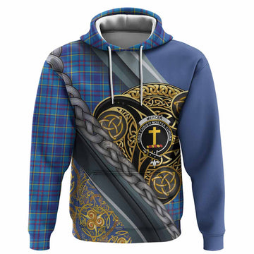 Mercer Tartan Crest Hoodie Scottish Triskele Celtic