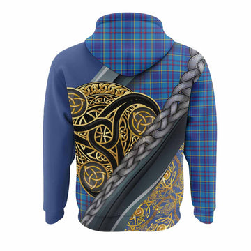 Mercer Tartan Crest Hoodie Scottish Triskele Celtic