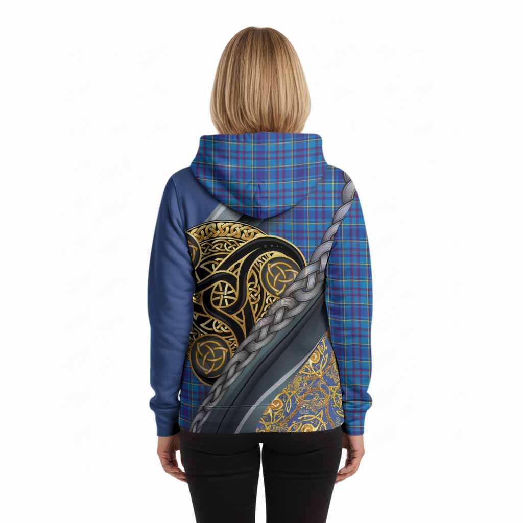 Mercer Tartan Crest Hoodie Scottish Triskele Celtic