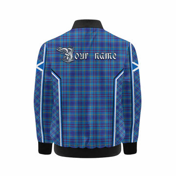 Mercer Tartan Crest Kid Bomber Jacket Scotland Coat of Arm Flag Style - Tartan Vibes Clothing