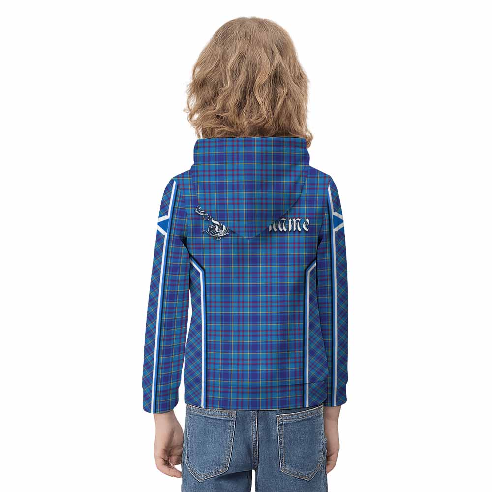 Mercer Tartan Crest Kid Hoodie Scotland Coat of Arm Flag Style - Tartan Vibes Clothing
