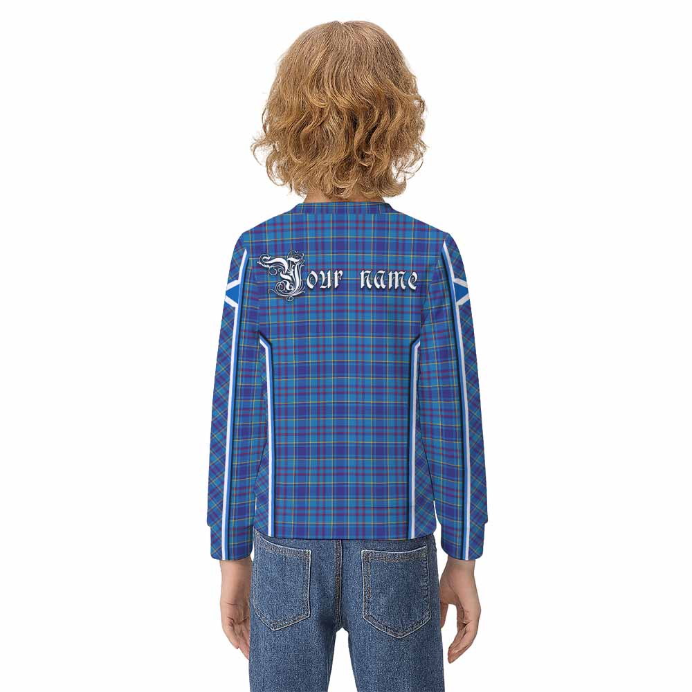 Mercer Tartan Crest Kid Knitted Sweatshirt Scotland Coat of Arm Flag Style - Tartan Vibes Clothing