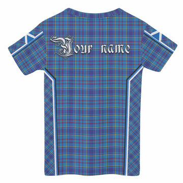 Mercer Tartan Crest Kid T-shirt Scotland Coat of Arm Flag Style - Tartan Vibes Clothing