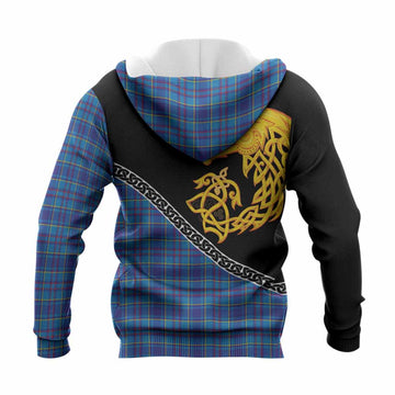 Mercer Tartan Crest Knitted Hoodie Legendary Dragon Knot Half Style