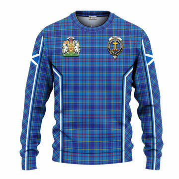 Mercer Tartan Crest Knitted Sweater Scotland Coat of Arm Flag Style - Tartan Vibes Clothing