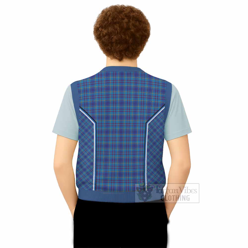 Mercer Tartan Crest Knitted V-Neck Vest Scotland Coat of Arm Flag Style - Tartan Vibes Clothing