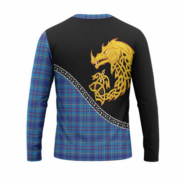 Mercer Tartan Crest Long Sleeve T-Shirt Legendary Dragon Knot Half Style