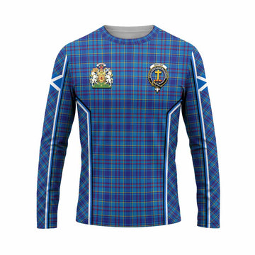 Mercer Tartan Crest Long Sleeve T-Shirt Scotland Coat of Arm Flag Style - Tartan Vibes Clothing