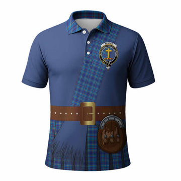 Mercer Tartan Crest Polo Shirt Kilt Costume Style