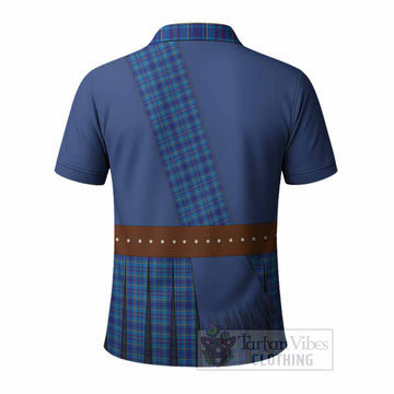 Mercer Tartan Crest Polo Shirt Kilt Costume Style