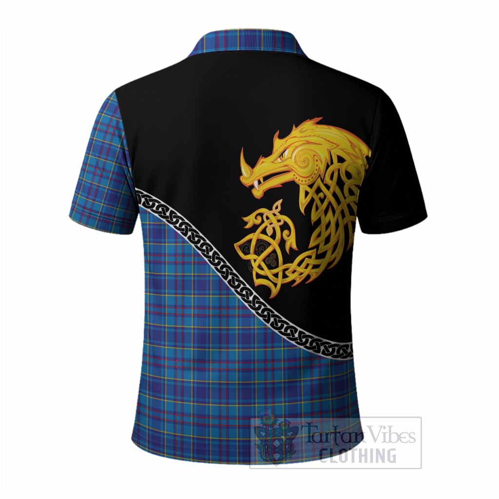Mercer Tartan Crest Polo Shirt Legendary Dragon Knot Half Style