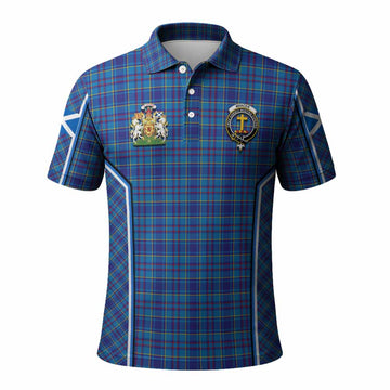 Mercer Tartan Crest Polo Shirt Scotland Coat of Arm Flag Style - Tartan Vibes Clothing