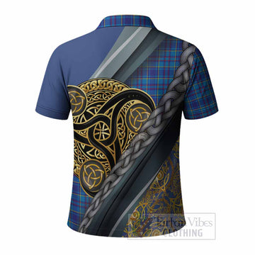 Mercer Tartan Crest Polo Shirt Scottish Triskele Celtic