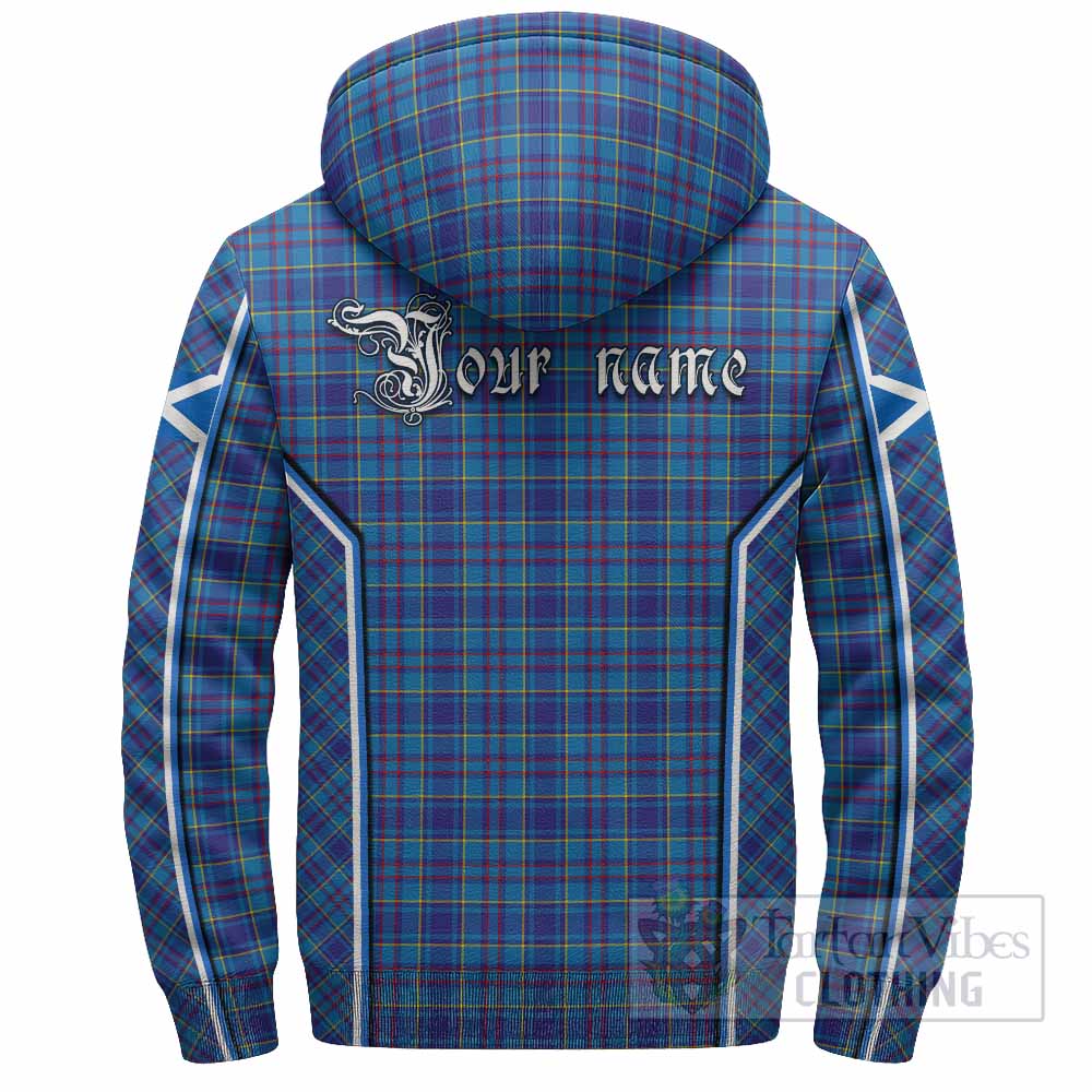 Mercer Tartan Crest Sherpa Hoodie Scotland Coat of Arm Flag Style - Tartan Vibes Clothing