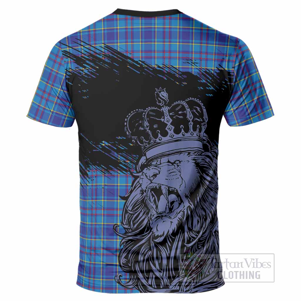 Mercer Tartan Crest T-Shirt Crowned Lion Heritage Style