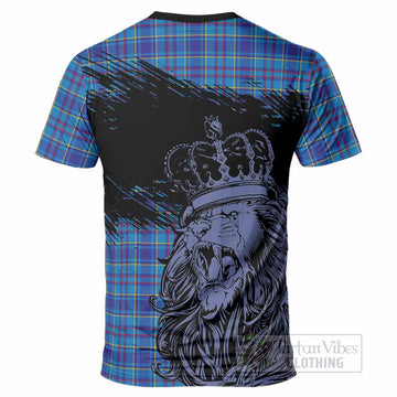 Mercer Tartan Crest T-Shirt Crowned Lion Heritage Style