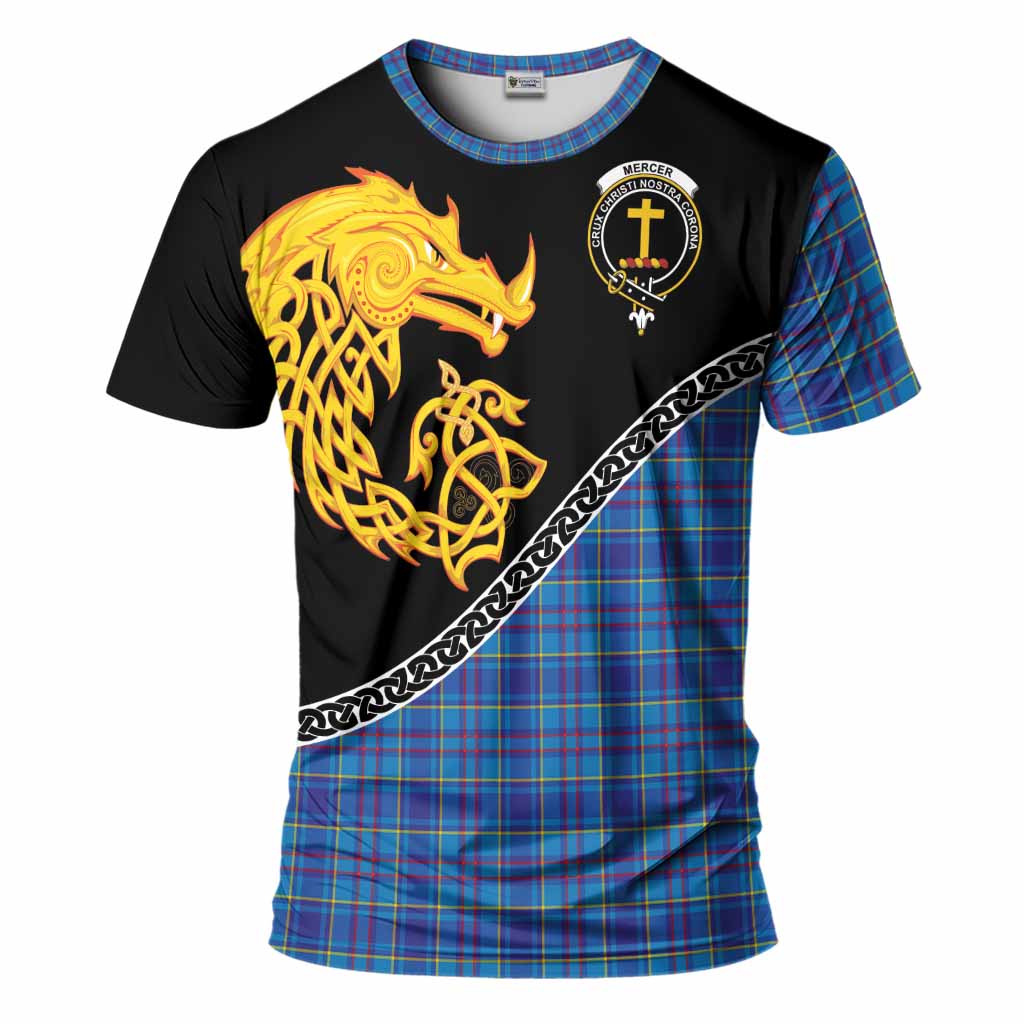 Mercer Tartan Crest T-Shirt Legendary Dragon Knot Half Style