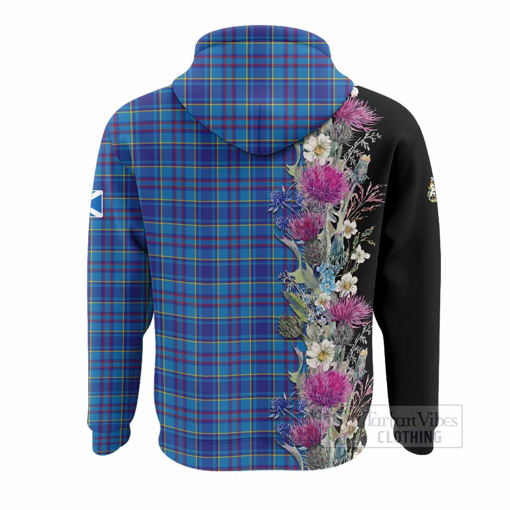 Mercer Tartan Crest Thistle Floral Hoodie