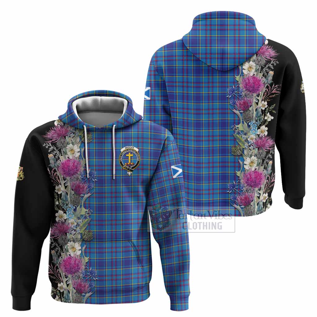 Mercer Tartan Crest Thistle Floral Hoodie