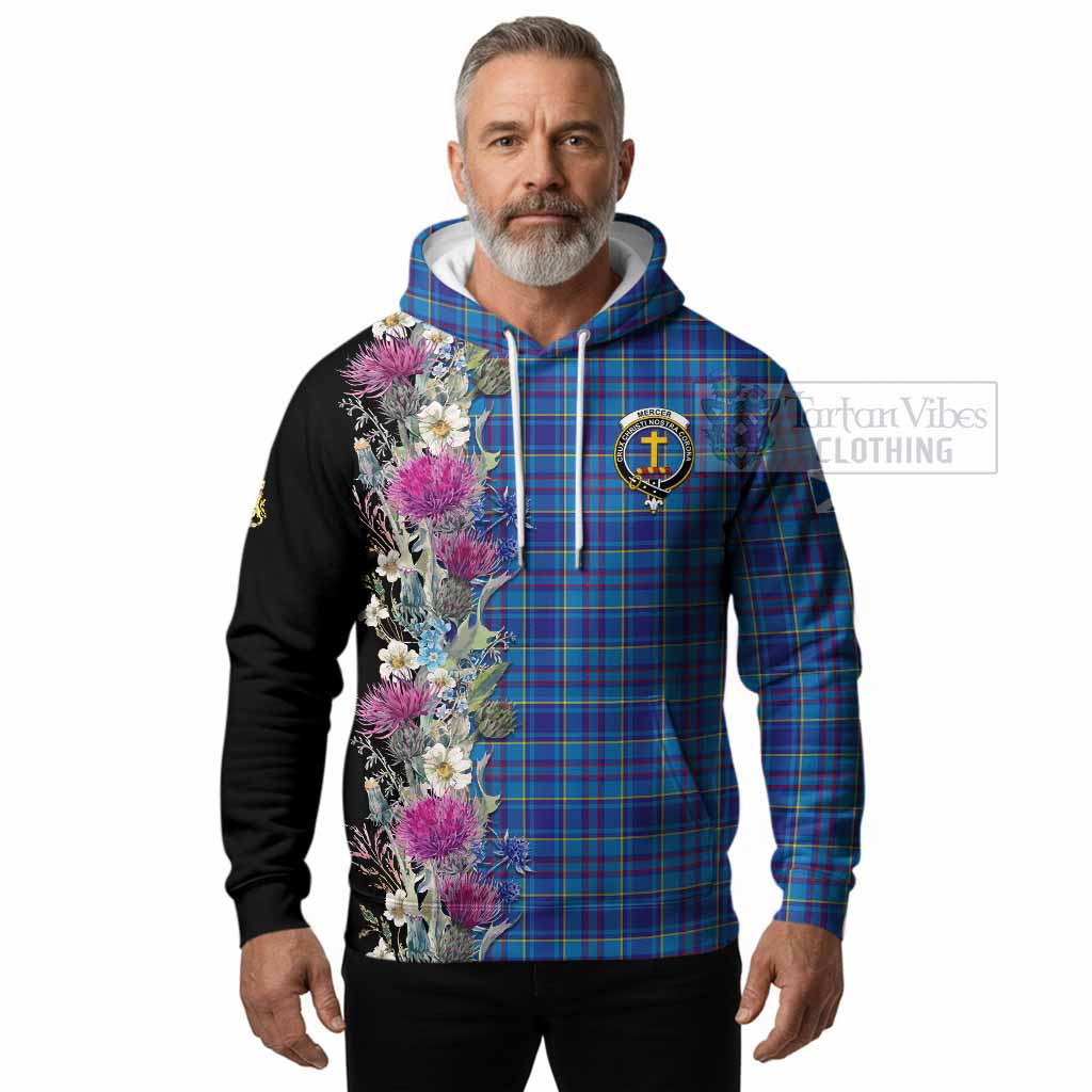 Mercer Tartan Crest Thistle Floral Hoodie