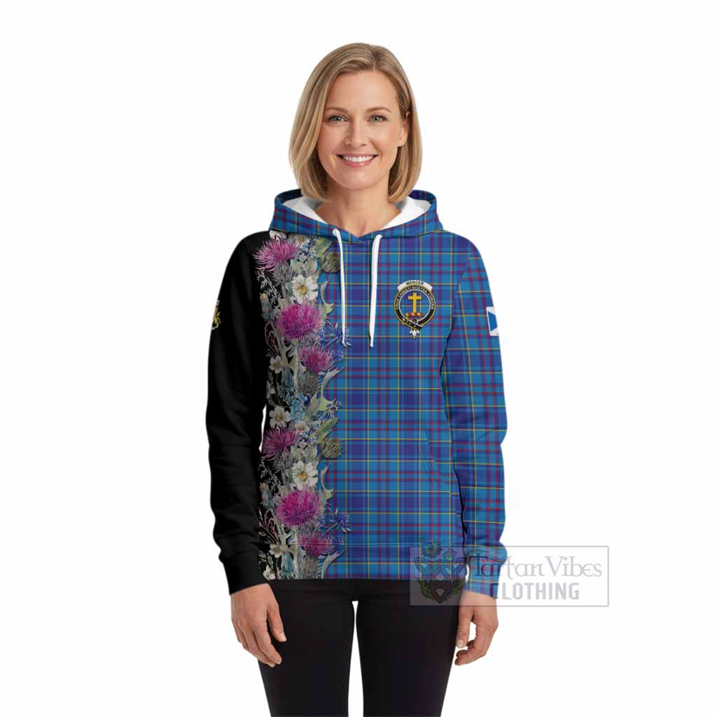 Mercer Tartan Crest Thistle Floral Hoodie