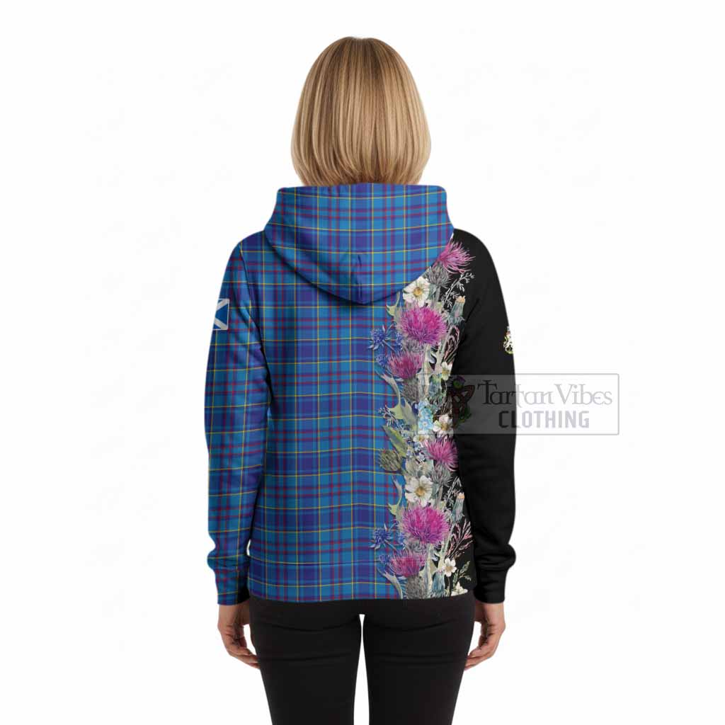 Mercer Tartan Crest Thistle Floral Hoodie