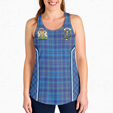 Mercer Tartan Crest Women Racerback Tanks Scotland Coat of Arm Flag Style - Tartan Vibes Clothing