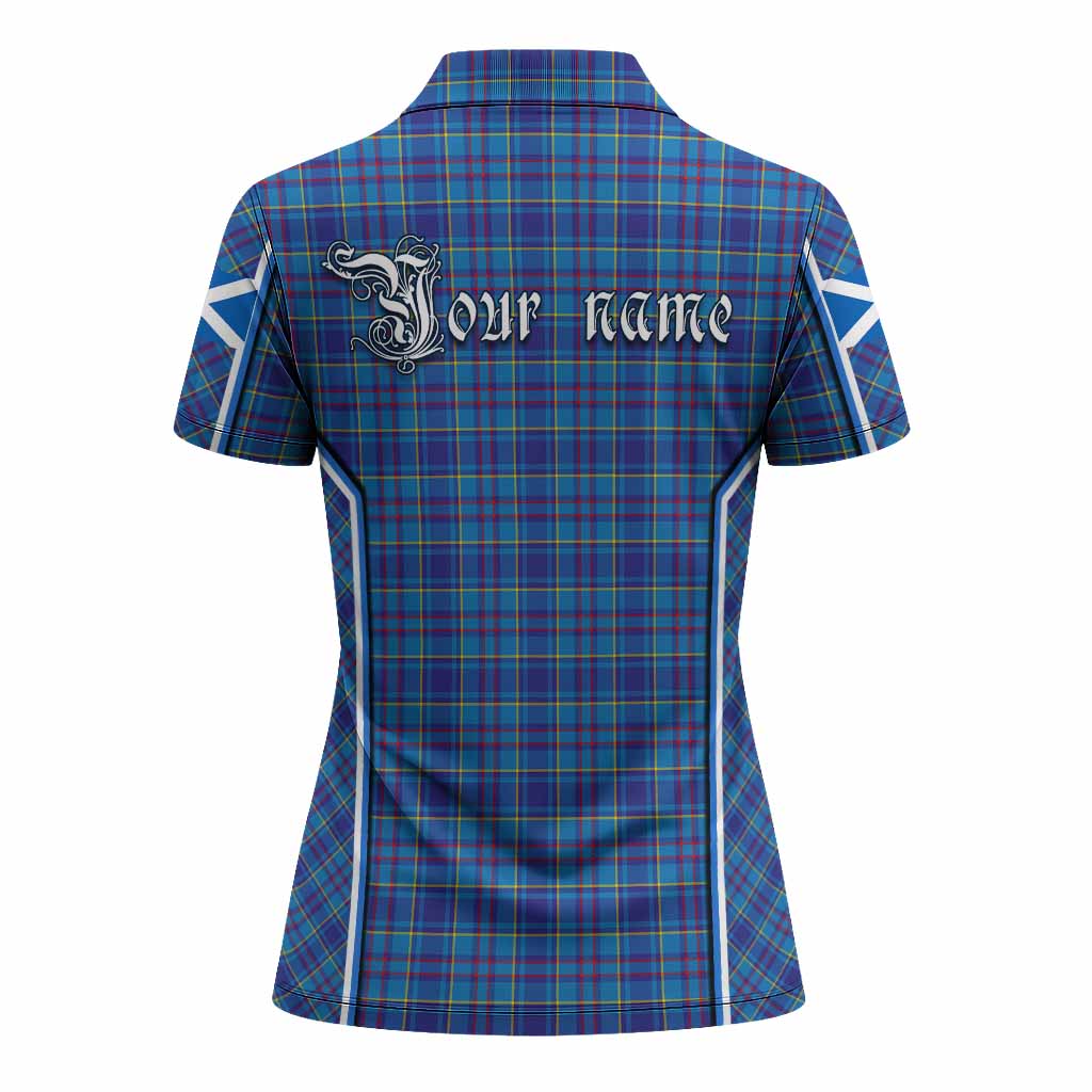 Mercer Tartan Crest Women's Polo Shirt Scotland Coat of Arm Flag Style - Tartan Vibes Clothing