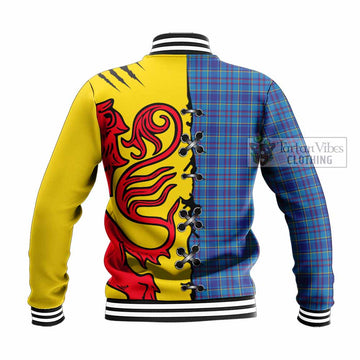 Mercer Tartan Family Crest Baseball Jacket Lion Rampant Honor