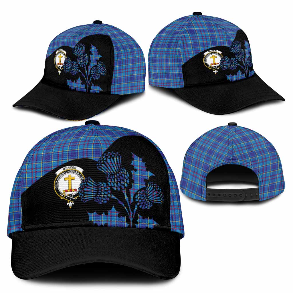 Mercer Tartan Family Crest Classic Cap Scotland Thistle Floral Flag Style